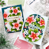 Pinkfresh Studio Whispers of Poinsettia stencil