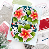 Pinkfresh Studio Whispers of Poinsettia stencil