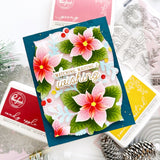 Pinkfresh Studio Whispers of Poinsettia stencil