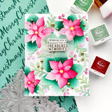 Pinkfresh Studio Whispers of Poinsettia stencil