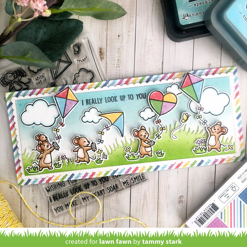 Lawn Fawn Whoosh, Kites! Stamp and Die Set Bundle