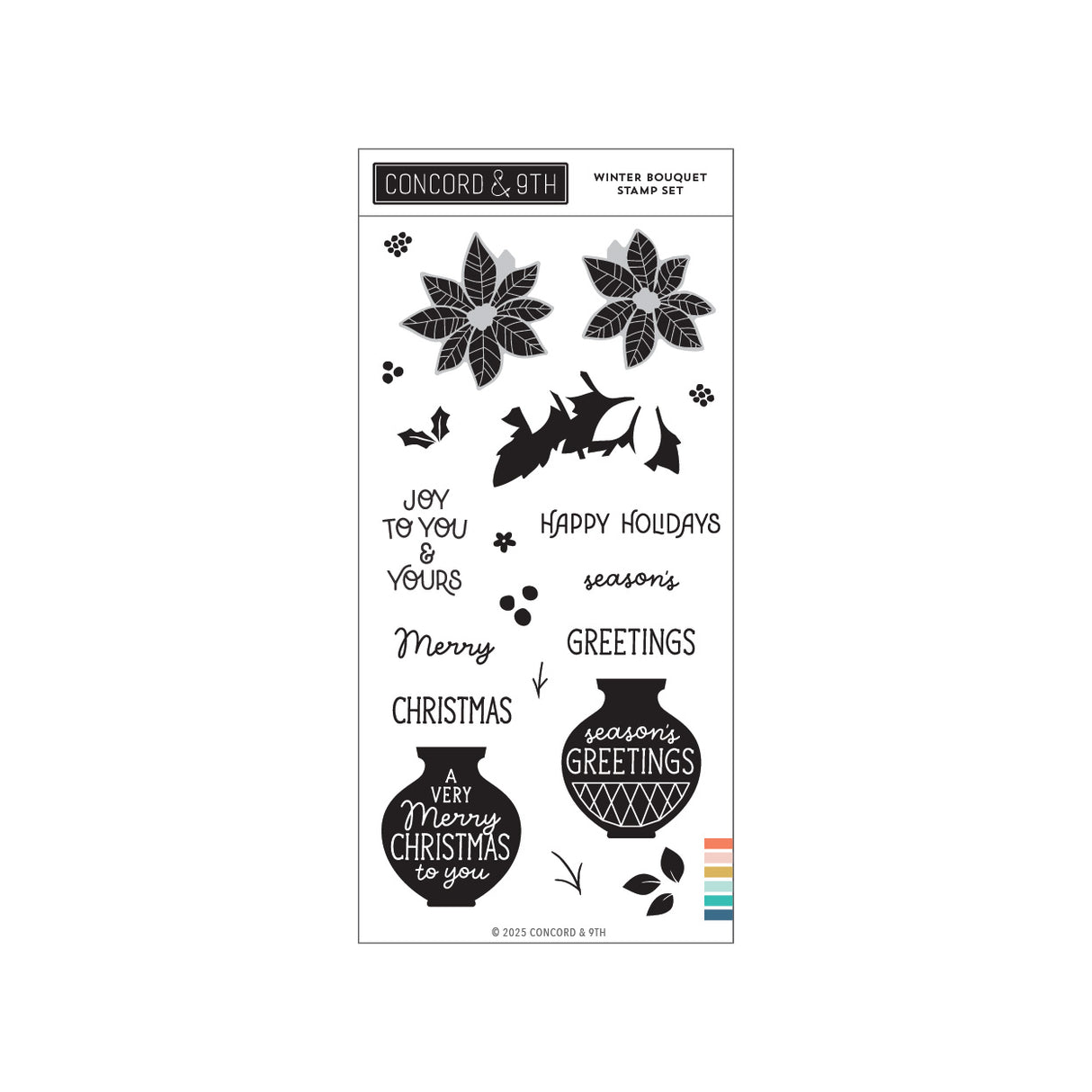 Concord & 9th Winter Bouquet Stamp Set (6 x 6)