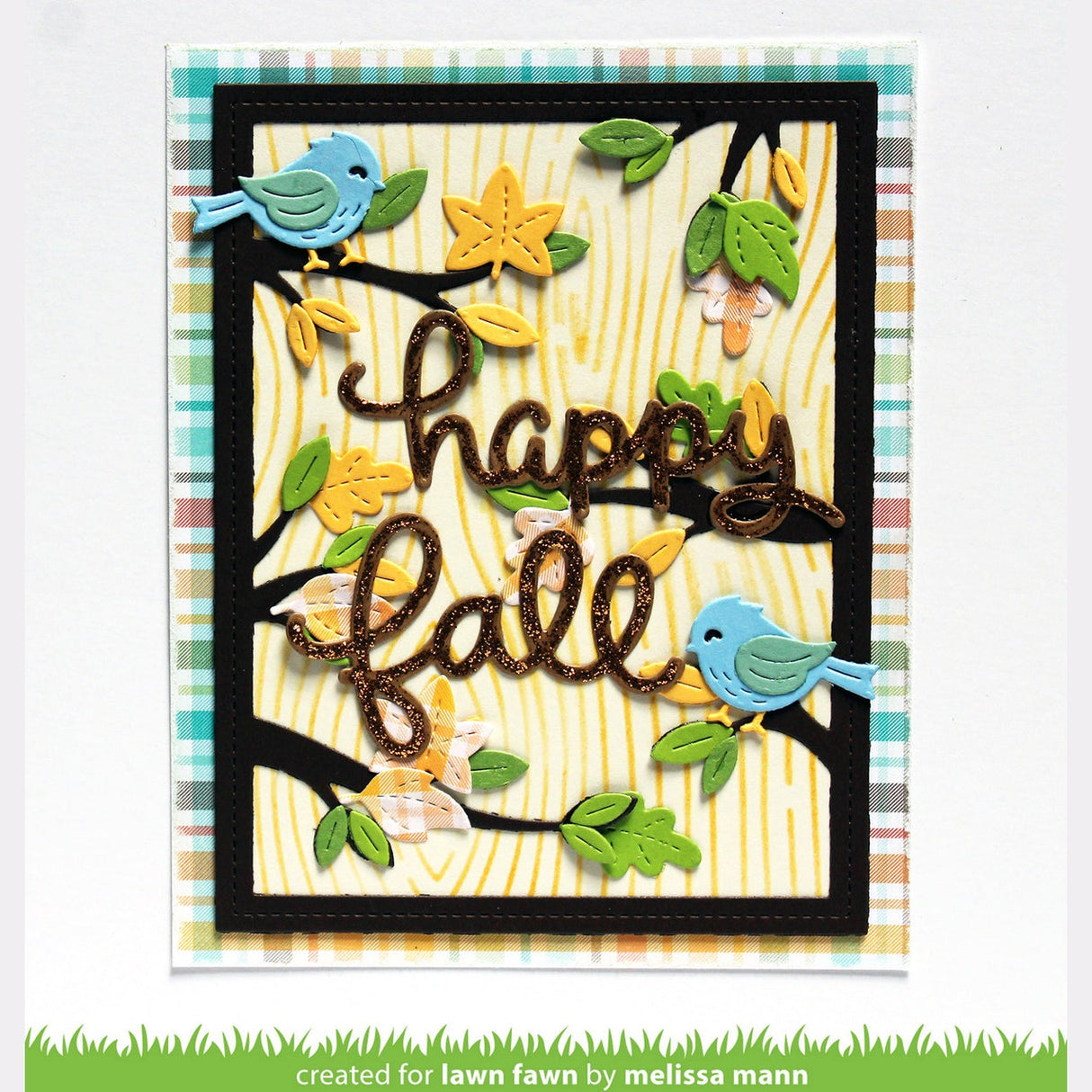 Lawn Fawn woodgrain stencil