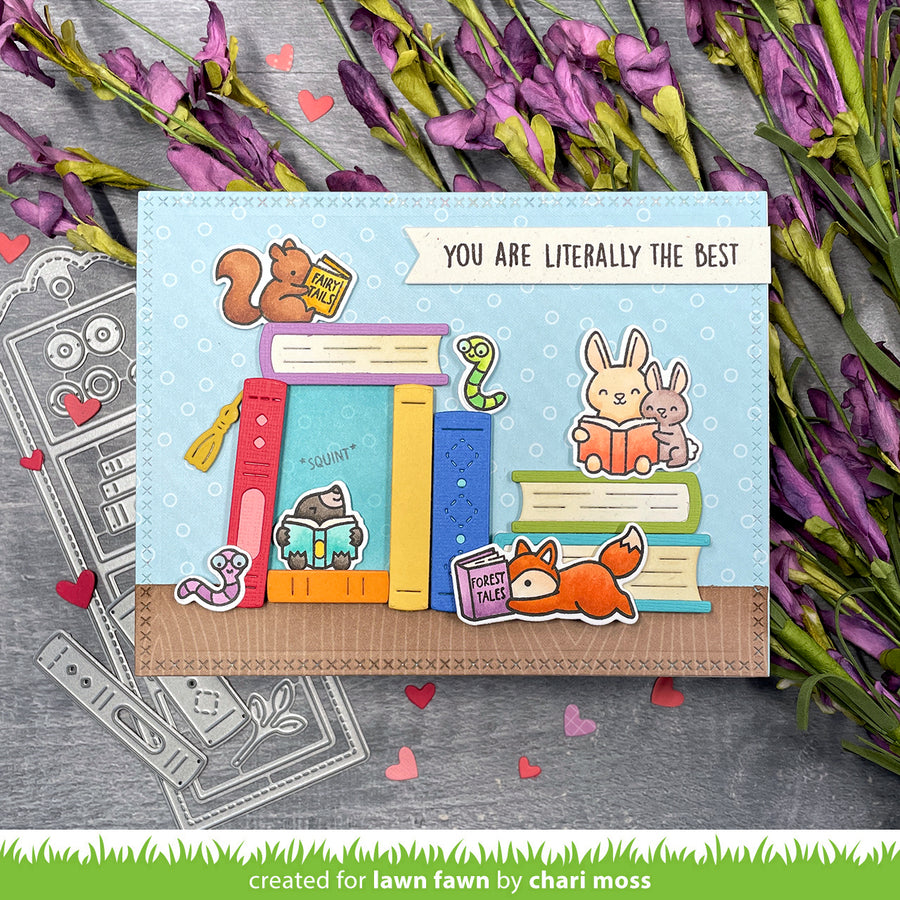 Lawn Fawn Little Woodland Library Stamp, Die & Stencil Bundle