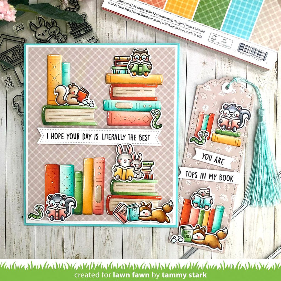 Lawn Fawn Little Woodland Library Stamp, Die & Stencil Bundle