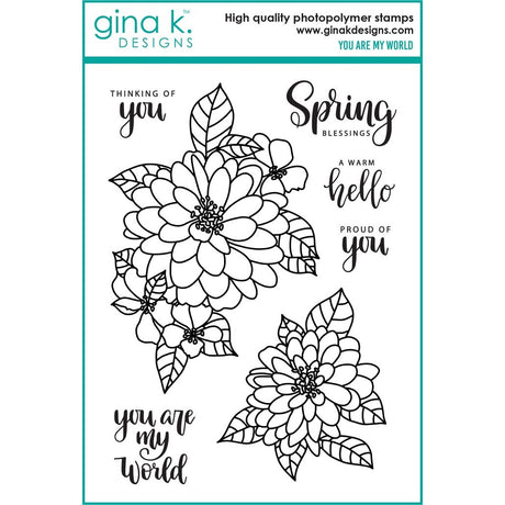 Gina K Designs You are My World Stamp & Die Set Bundle