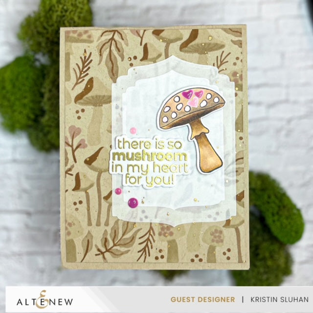Altenew Mushroom Greetings Stamp, Die and Stencil Bundle