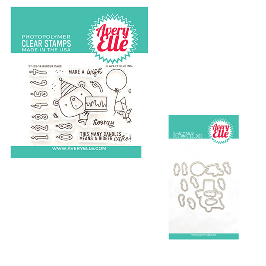 Avery Elle Bigger Cake Clear Stamp & Die Set Bundle