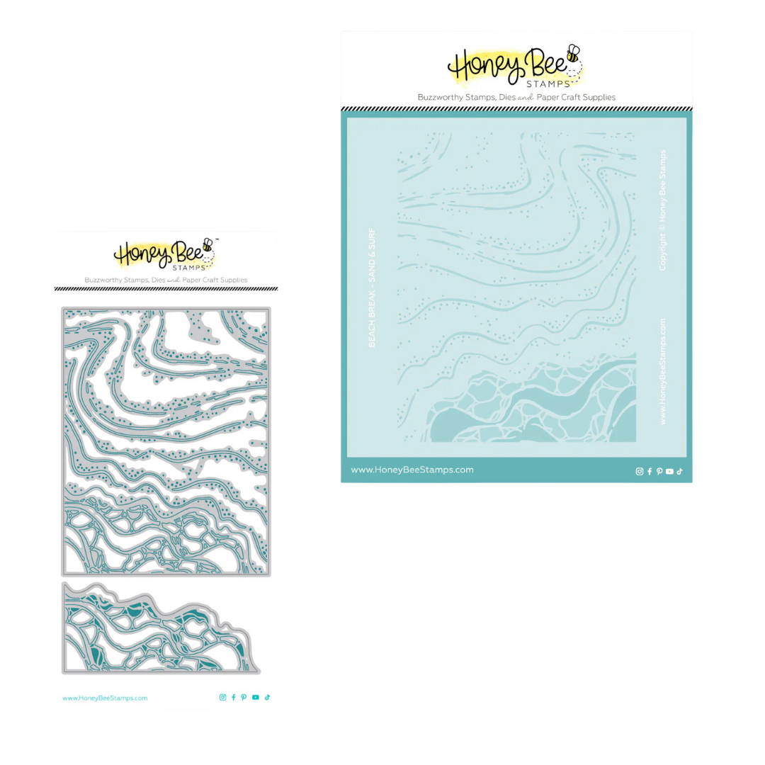 Honey Bee Stamps Beach Break Honey Cut Die and Stencil Bundle