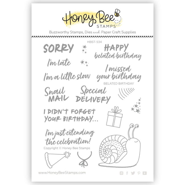 Honey Bee Belated Birthday Stamp & Die Set Bundle