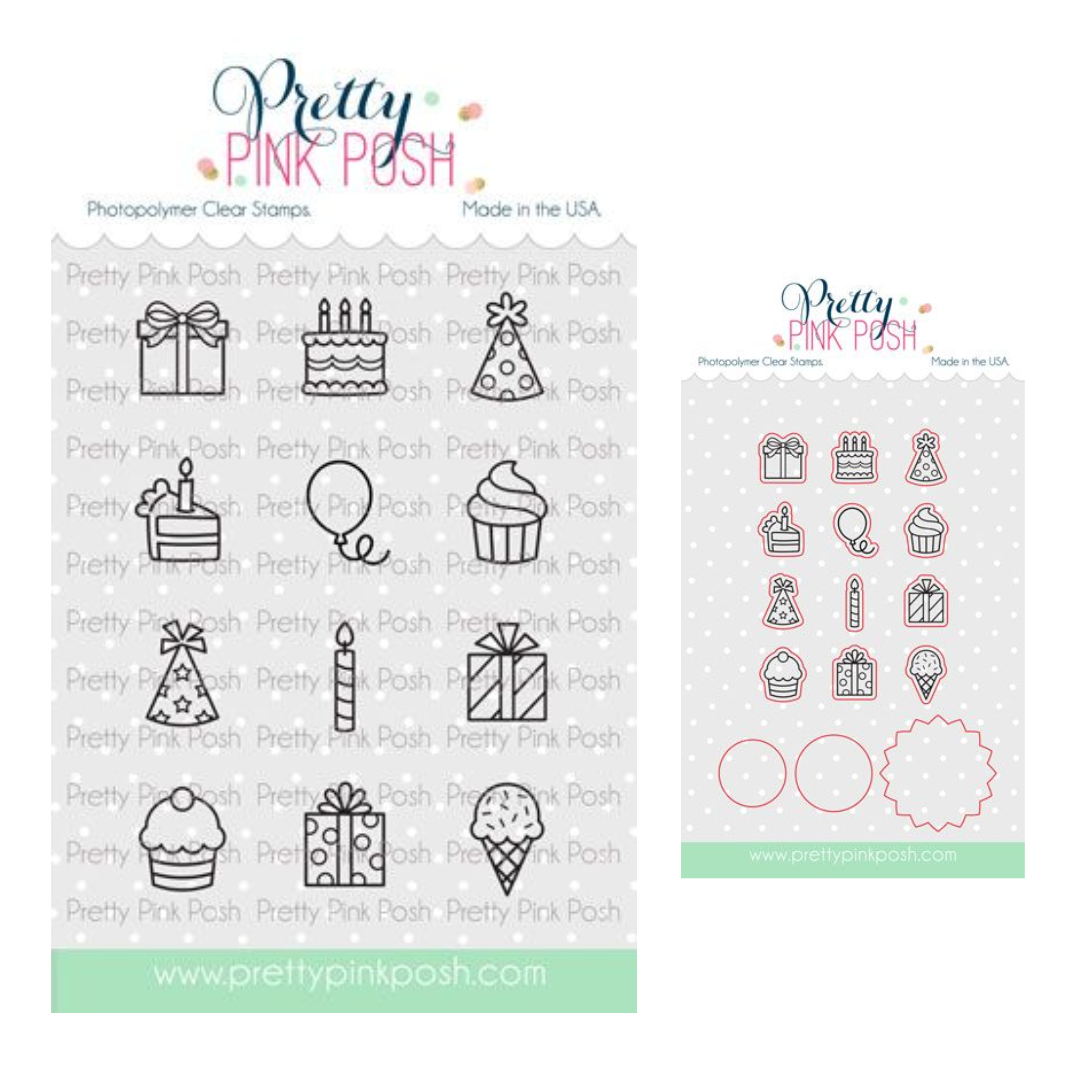 Pretty Pink Posh Birthday Icons Bundle