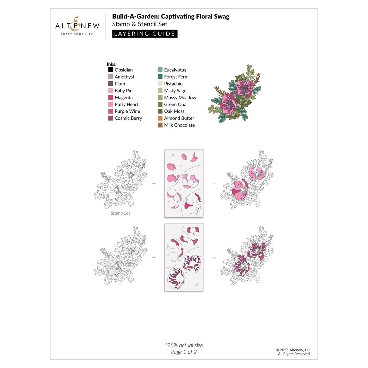 Altenew Build-A-Garden: Captivating Floral Swag & Add-on Die Bundle