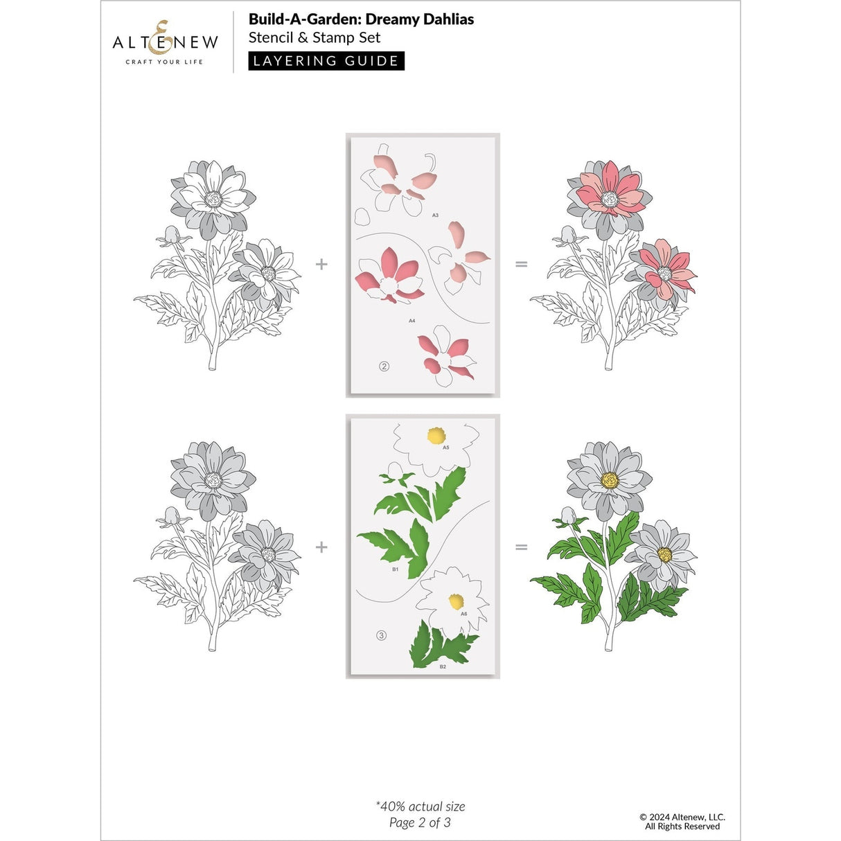 Altenew Build-a-Garden: Dreamy Dahlias and Add-on Die Bundle