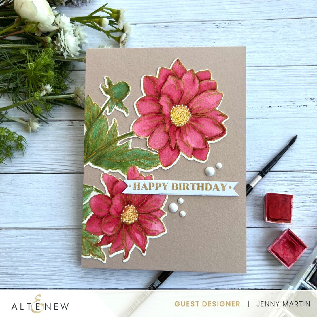 Altenew Build-a-Garden: Dreamy Dahlias and Add-on Die Bundle