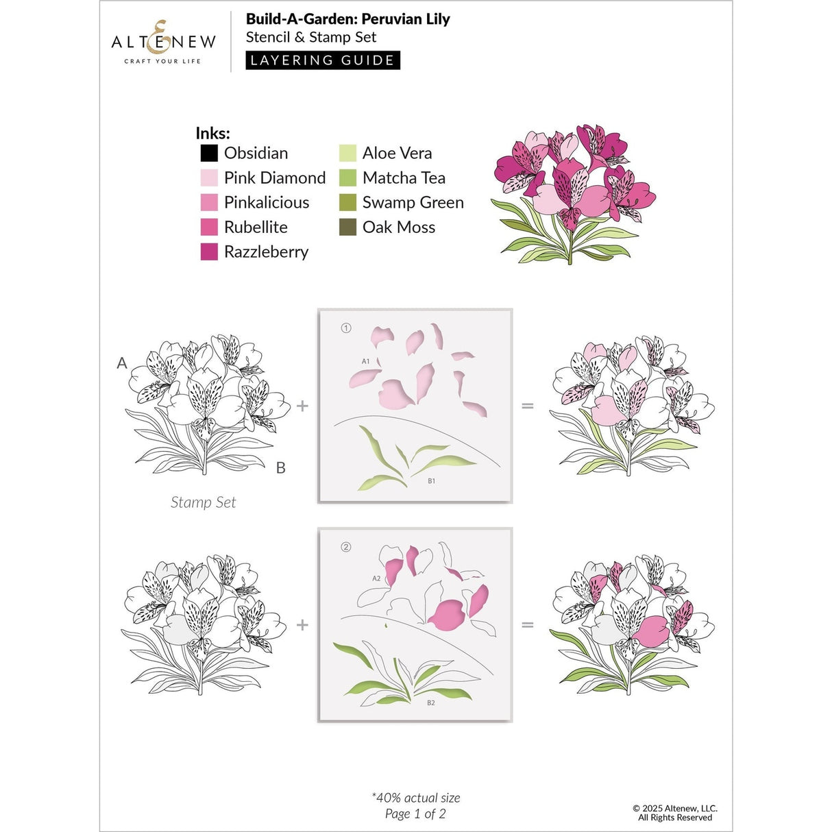 Altenew Build-a-Garden: Peruvian Lily & Add-on Die Bundle