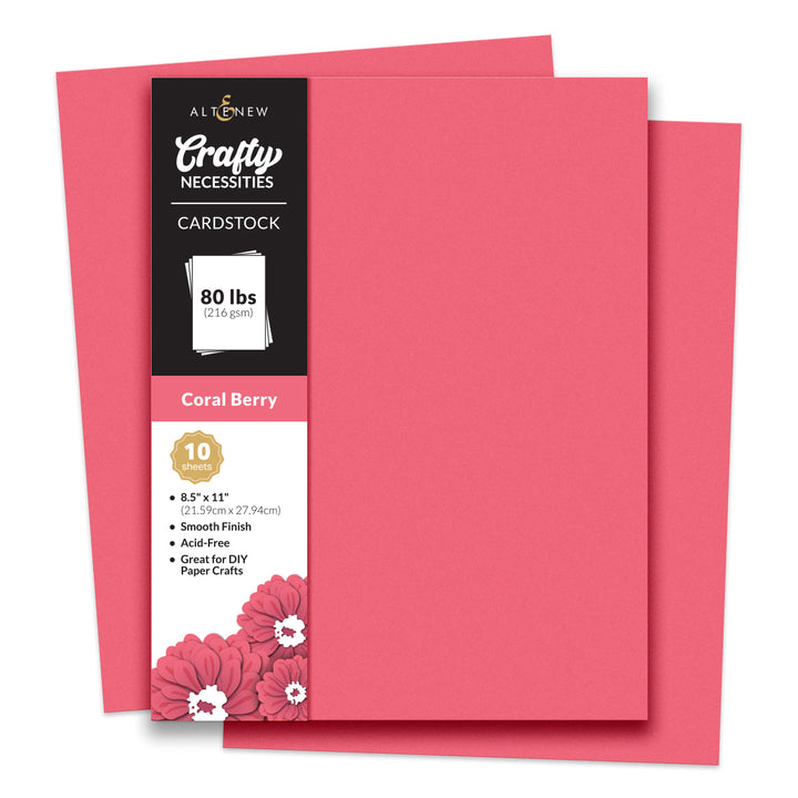 Altenew Coral Berry Cardstock 8.5" x 11" - 10 sheets