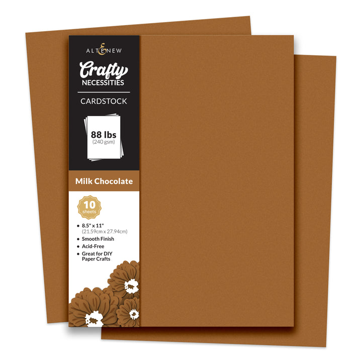 Altenew Milk Chocolate Cardstock 8.5" x 11" - 10 sheets