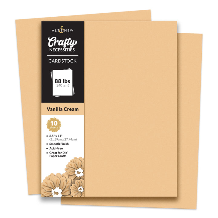 Altenew Vanilla Cream Cardstock 8.5" x 11" - 10 sheets