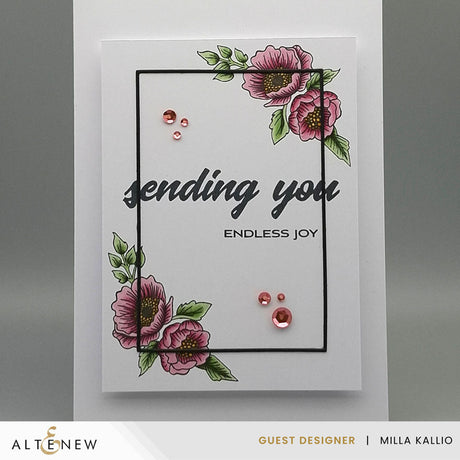 Altenew Cornered Blooms Stamp Set