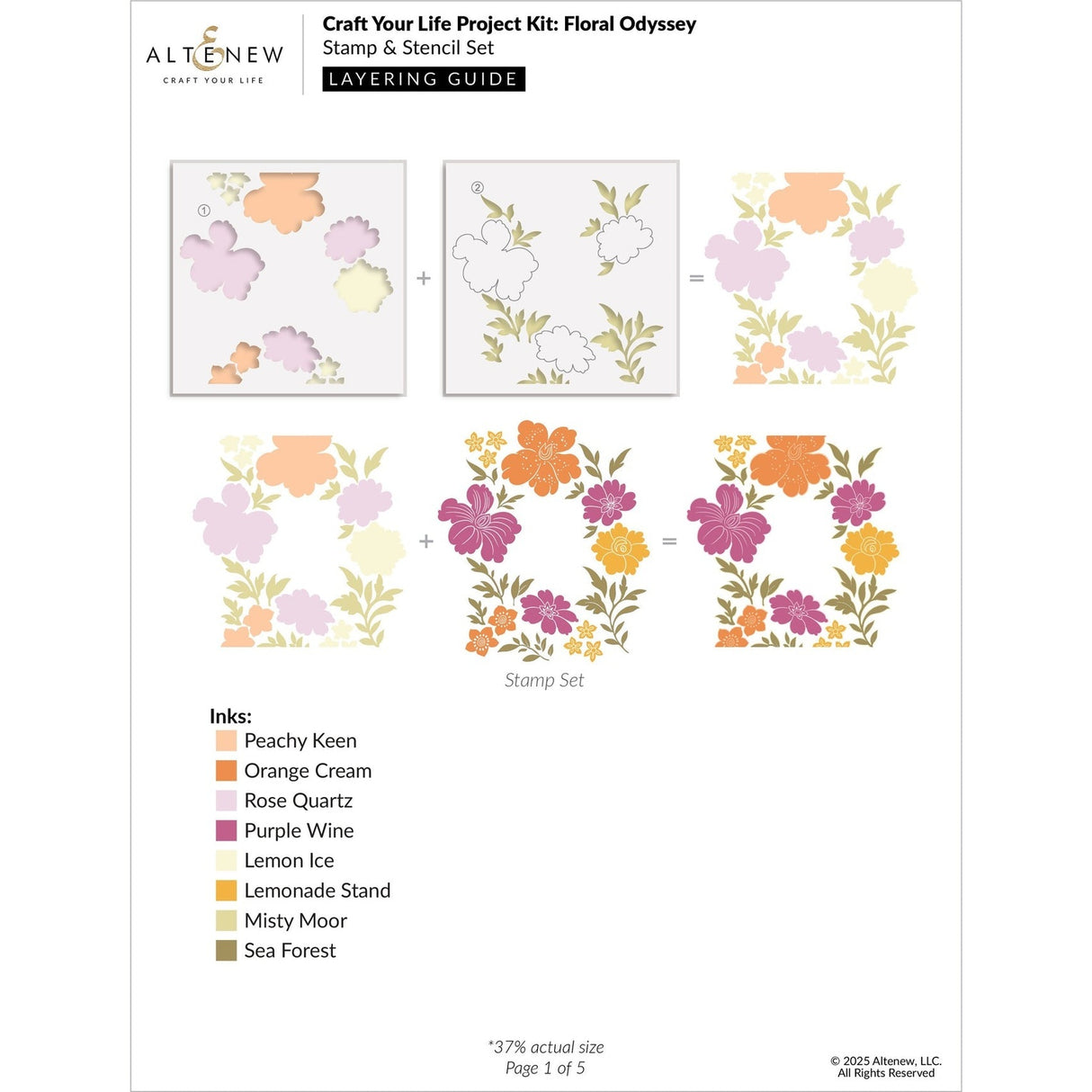 Altenew Craft Your Life Project Kit: Floral Odyssey & Add-on Die Bundle