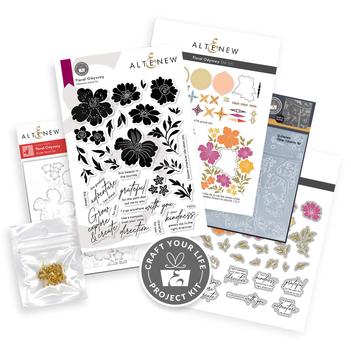 Altenew Craft Your Life Project Kit: Floral Odyssey & Add-on Die Bundle