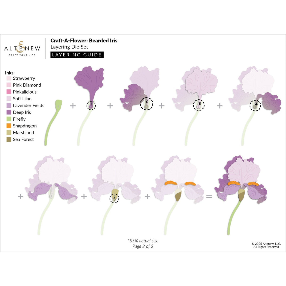 Altenew Craft-a-Flower: Bearded Iris Layering Die Set