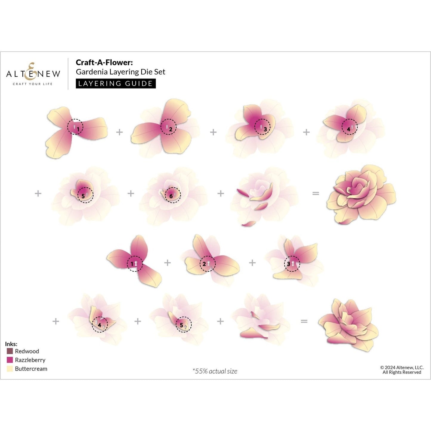 Altenew Craft-A-Flower: Gardenia Layering Die Set