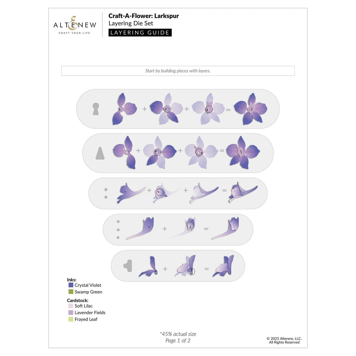 Altenew Craft-A-Flower: Larkspur Layering Die Set