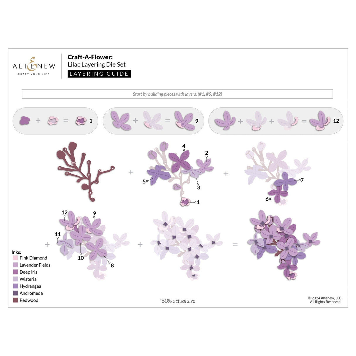 Altenew Craft-A-Flower: Lilac Layering Die Set