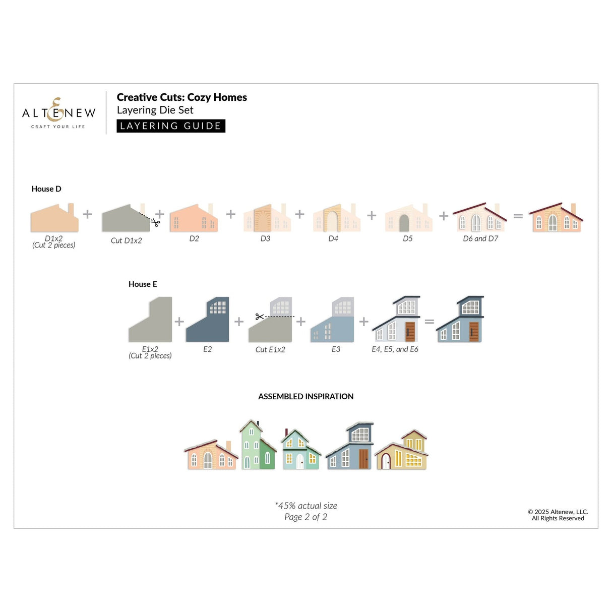 Altenew Creative Cuts: Cozy Homes Layering Die Set