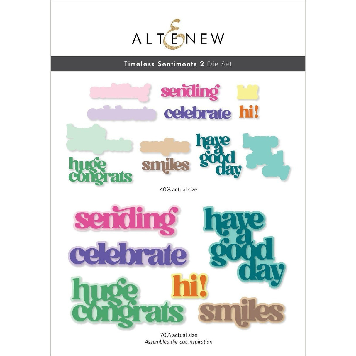 Altenew Timeless Sentiments 2 Die Set