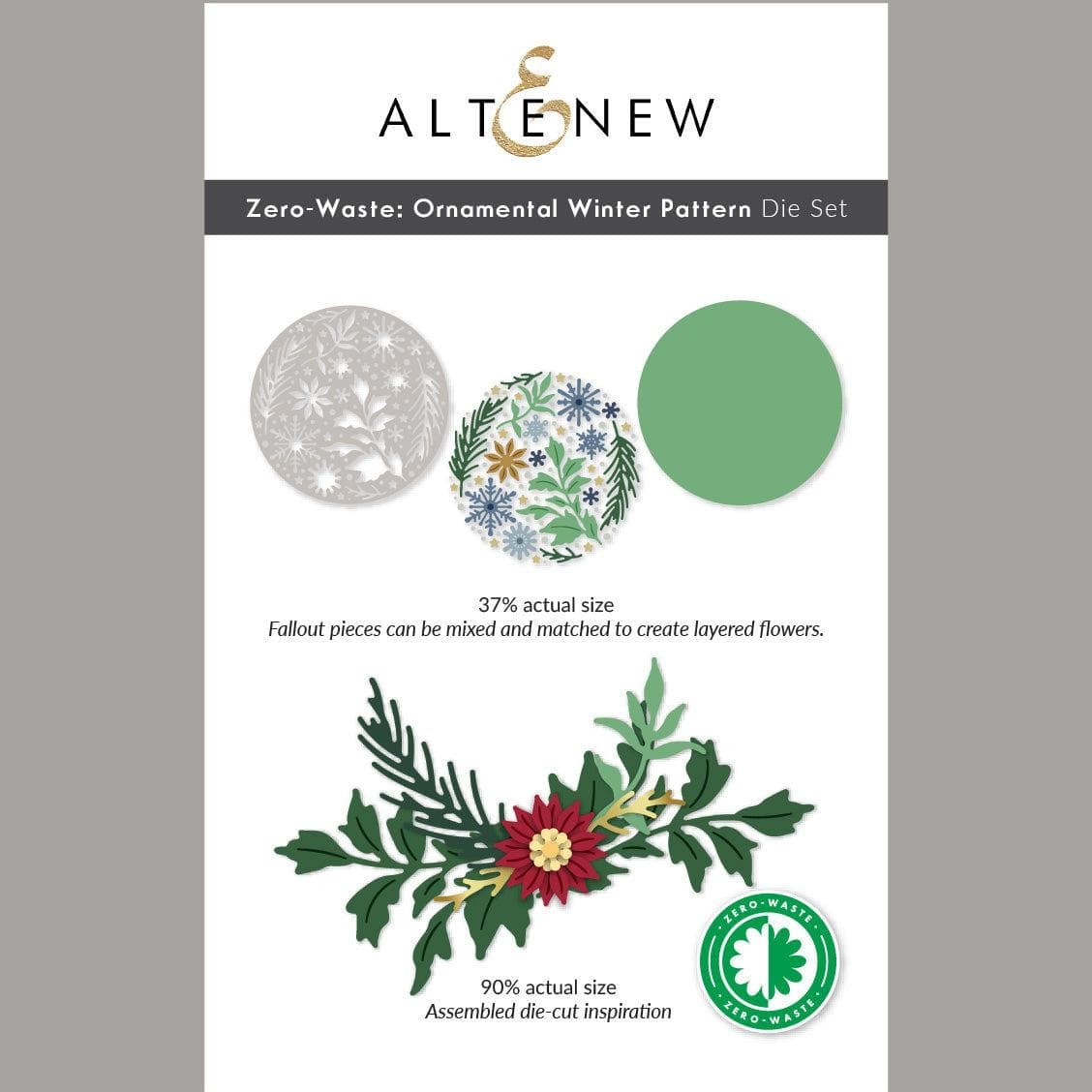 Altenew Zero-Waste: Ornamental Winter Pattern Die