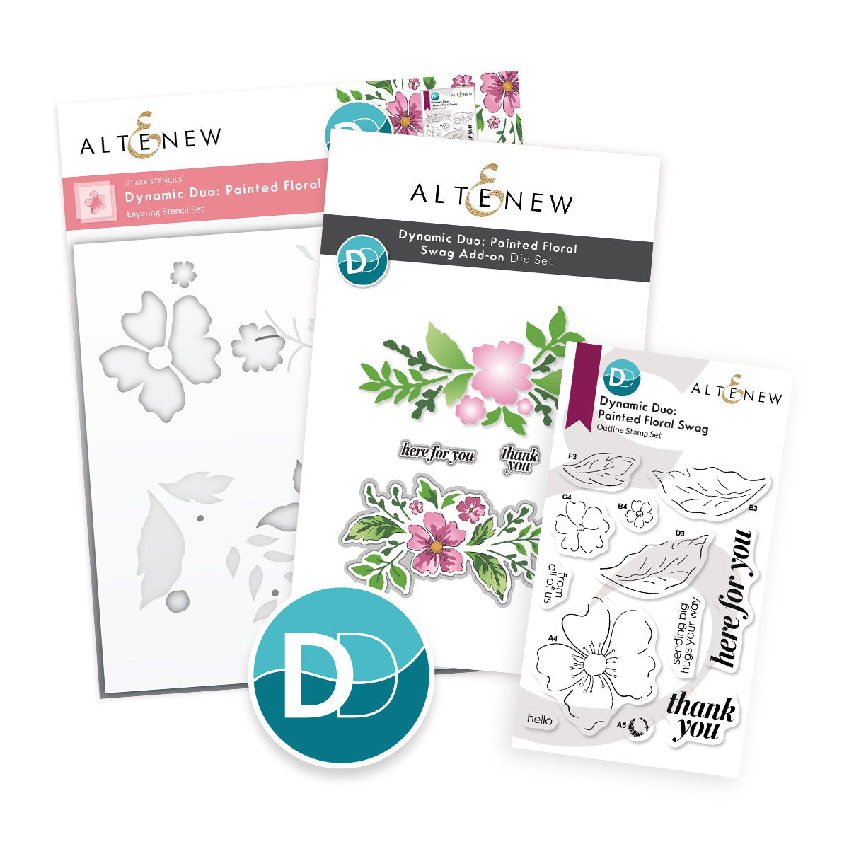 Altenew Dynamic Duo: Painted Floral Swag & Add-on Die Bundle