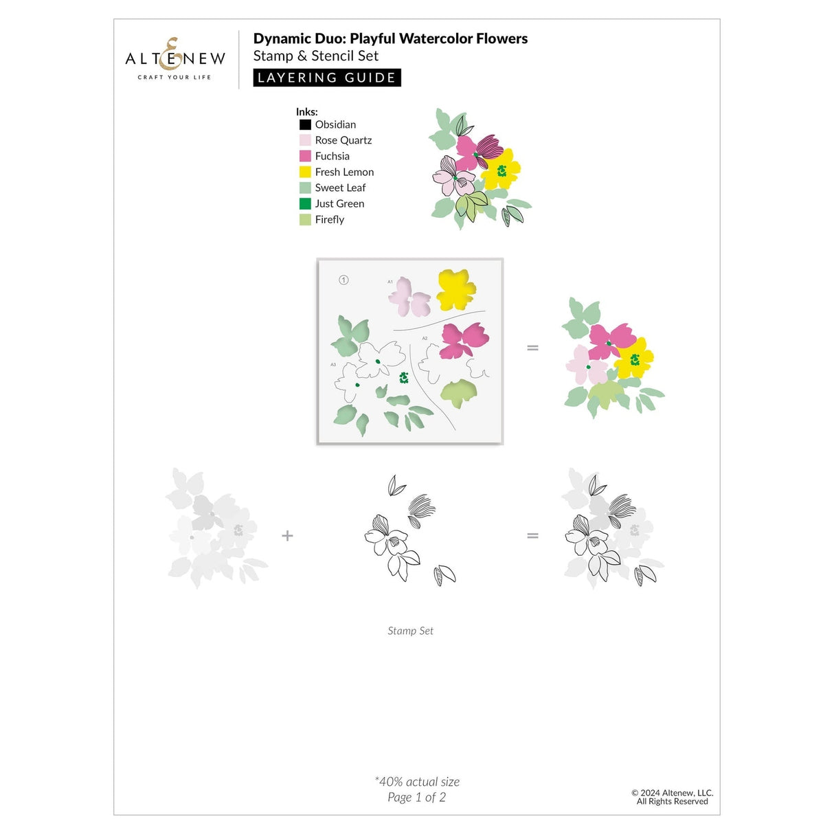 Altenew Dynamic Duo: Playful Watercolor Flowers