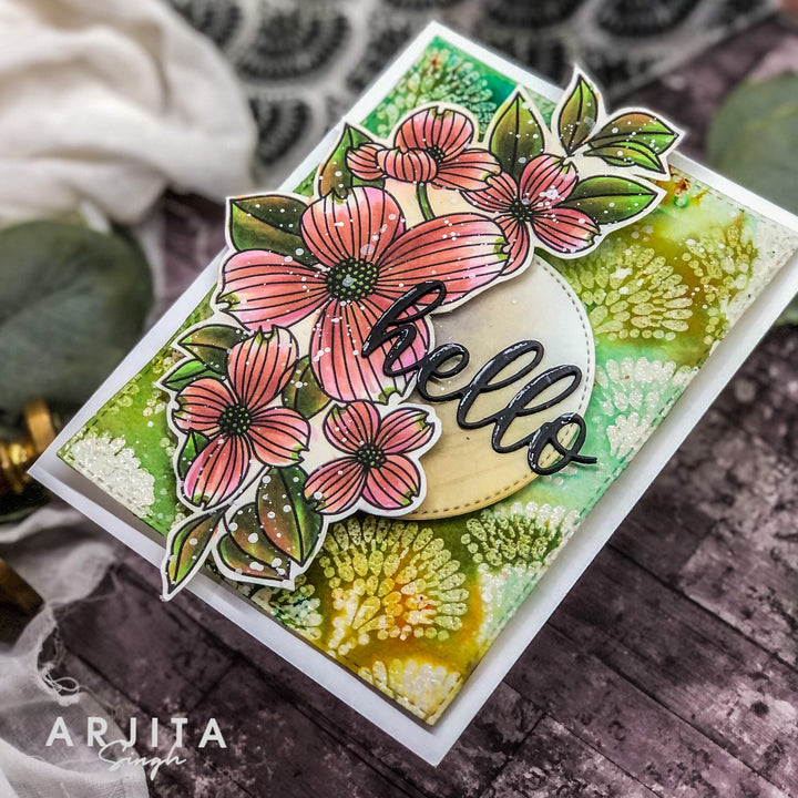 Gina K Designs Ornate Fans Stamp