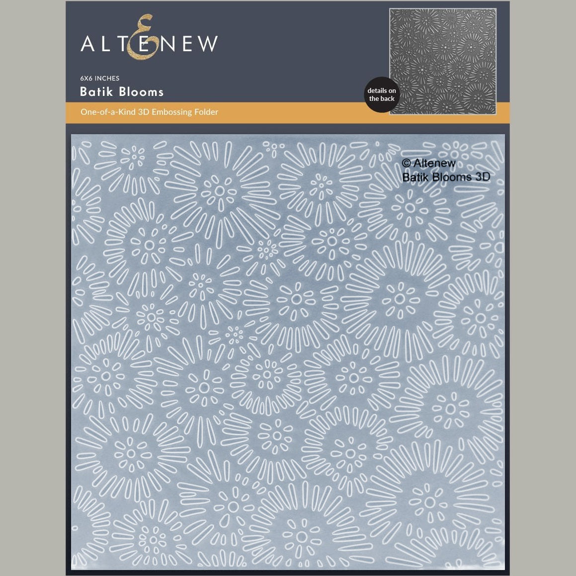 Altenew Batik Blooms 3D Embossing Folder