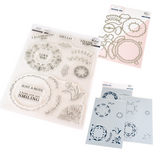 Pinkfresh Studio Floral Kaleidoscope Stamp, Die & Stencil Bundle