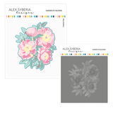 Alex Syberia Garden of Blooms Die & Stencil Bundle