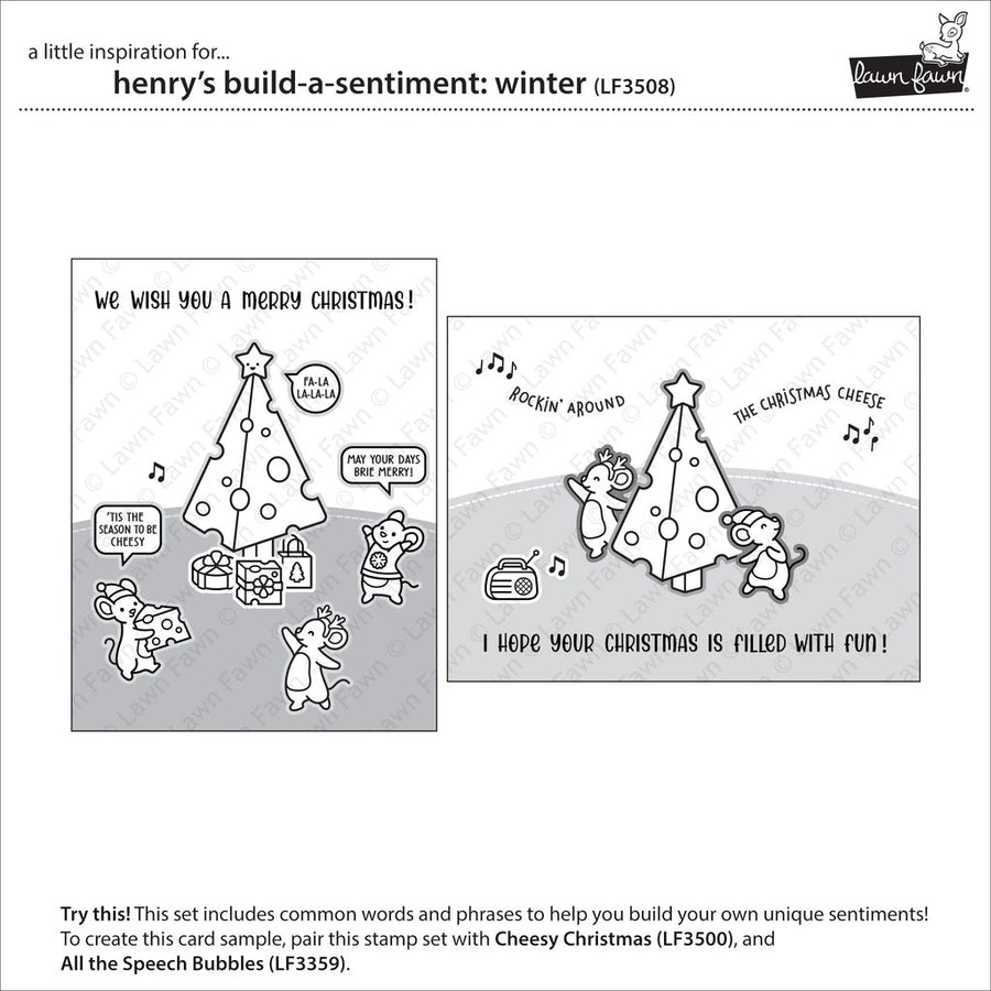 Lawn Fawn Henry's Build-a-Sentiment: Winter