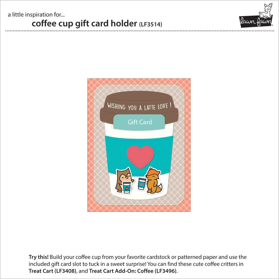 Lawn Fawn Coffee Cup Gift Card Holder