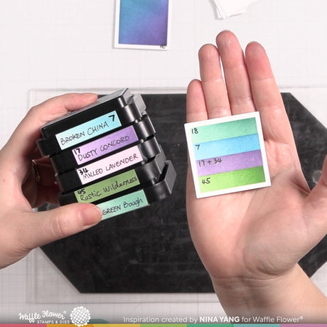 Waffle Flower Ink Swatch Label Die