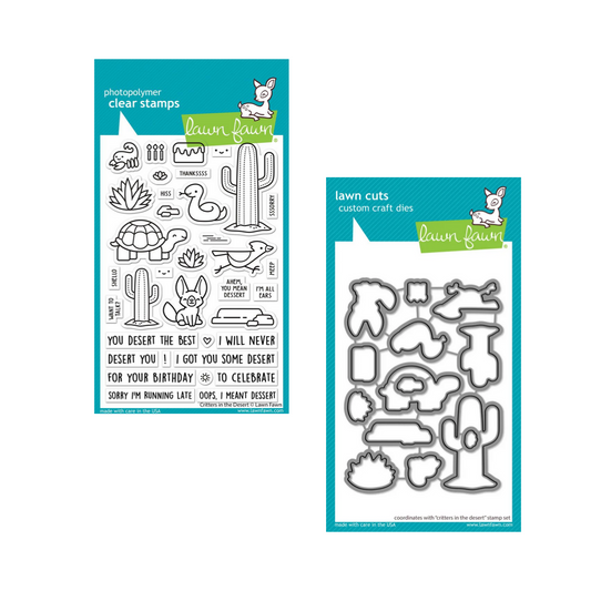 Lawn Fawn Critters in the Desert Stamp and Die Set Bundle