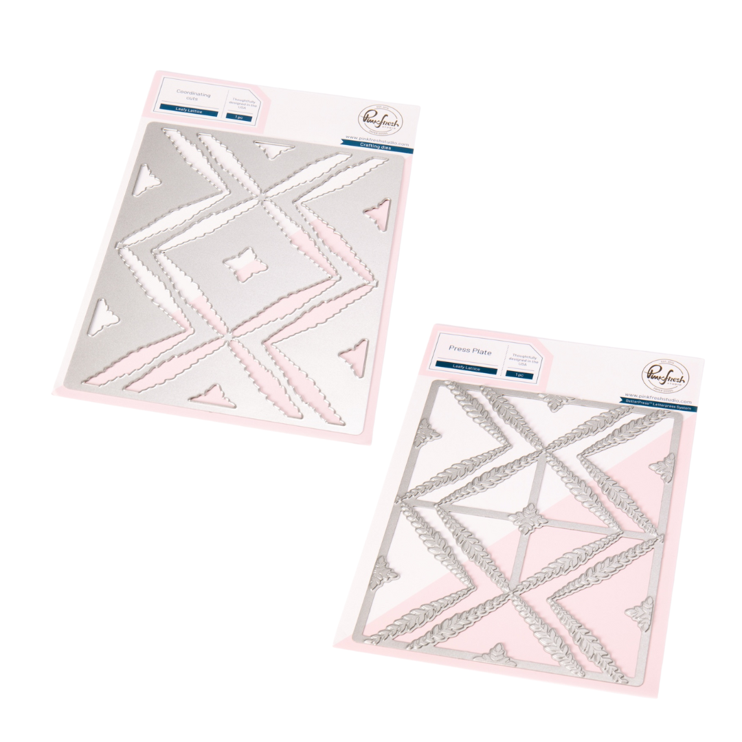 Pinkfresh Studio Leafy Lattice Die & Press Plate Bundle