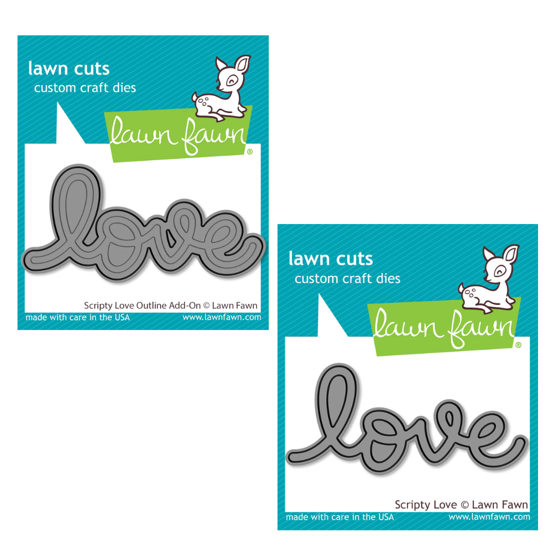 Lawn Fawn Scripty Love Outline Add-on Die Bundle