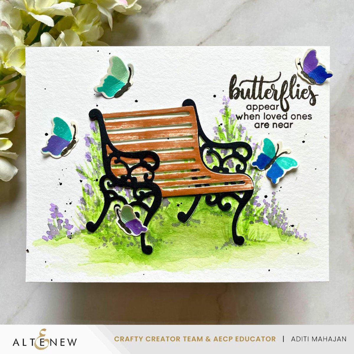 Altenew Mini Delight: Garden Bench Stamp & Die Set