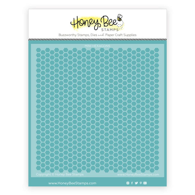 Honey Bee Mini Hexagons Background Stencil