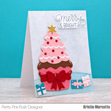 Pretty Pink Posh Cascading Snowflakes Stencil