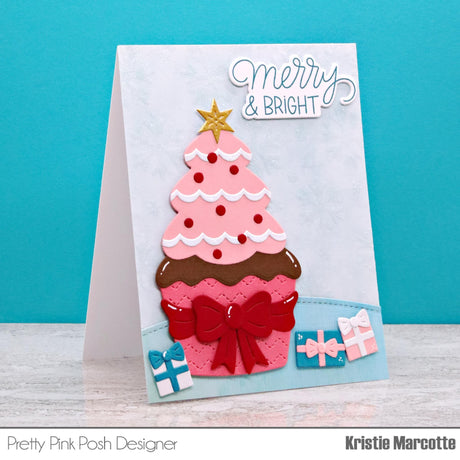 Pretty Pink Posh Cascading Snowflakes Stencil