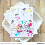 Pretty Pink Posh Layered Snowmen Stencil (3 layer)