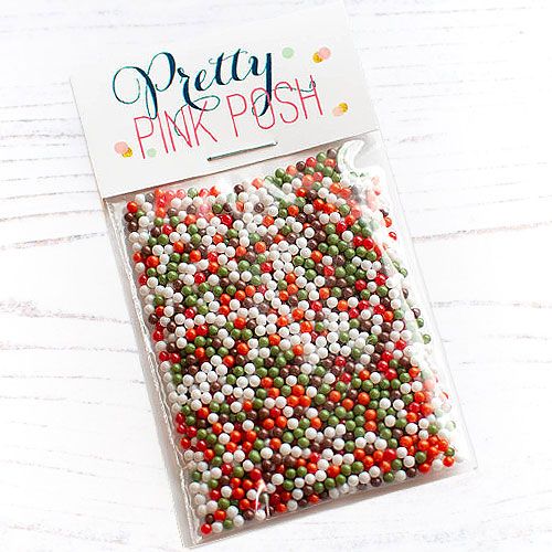 Pretty Pink Posh Rustic Christmas Shaker Beads